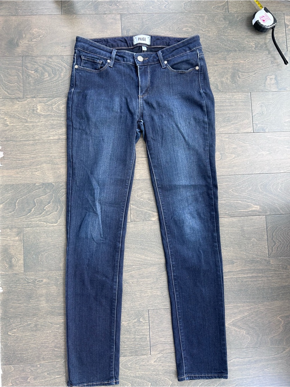 PAIGE Women's Dark Blue Skinny Jeans Skyline Skinny